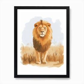 Barbary Lion Hunting 4 Art Print