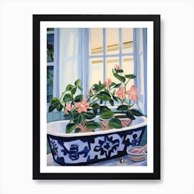 A Bathtube Full Hellebore In A Bathroom 4 Affiche