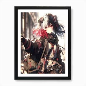 Anime Girl Art Print