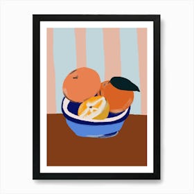 Oranges In A Bowl 1 Art Print