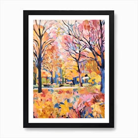 Autumn Gardens Painting Kew Gardens London 7 Art Print