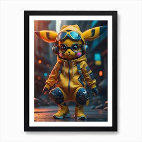 Pokemon Pikachu in Boots Art Print