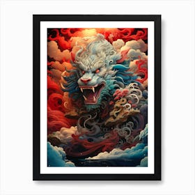 Dragon In The Sky 4 Art Print