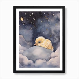 Baby Bird 3 Sleeping In The Clouds Art Print