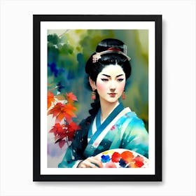 Geisha Painting 2 Art Print