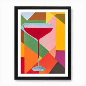 Hemingway Daiquiri Paul Klee Inspired Abstract Cocktail Poster Art Print