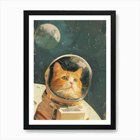 Astronaut Cat 2 Art Print