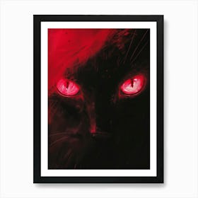 Red Eyes Of A Cat Art Print