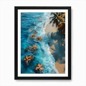 Aerial View Of A Tropical Beach 3 Art Print