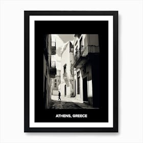Poster Of Athens, Greece, Mediterranean Black And White Photography Analogue 2 Art Print