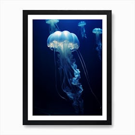Turritopsis Dohrnii Importal Jellyfish Ocean Realistic 3 Art Print