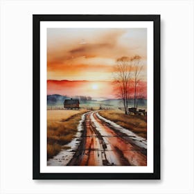 Country Road Canvas Print. Art Print