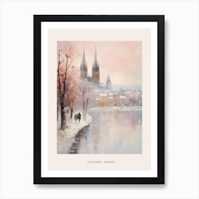 Dreamy Winter Painting Poster Cologne France 2 Art Print