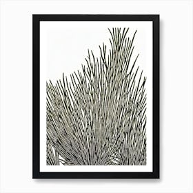 Acropora Intermedia Iiii Linocut Art Print