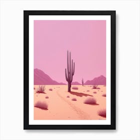 Cowgirl Pink Desert 4 Art Print