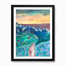 Sunset Road Art Print