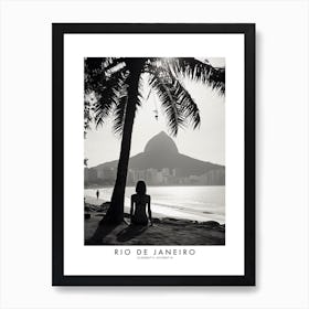 Poster Of Rio De Janeiro, Black And White Analogue Photograph 1 Art Print