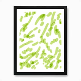 Green Dots Art Print Art Print