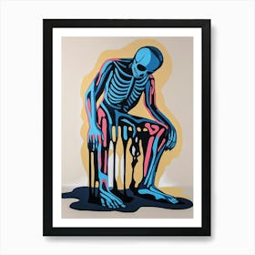 Expressionist Skeleton Melting 8 Affiche