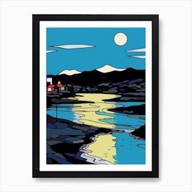 Minimal Design Style Of Reykjavik, Iceland 1 Art Print