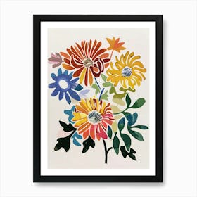 Painted Florals Chrysanthemum 3 Art Print