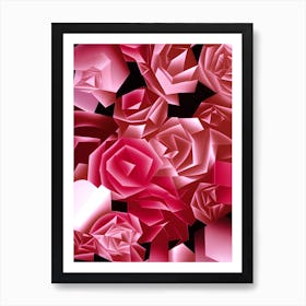 Abstract Roses Art Print