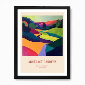 Colourful Gardens Biltmore Estate Gardens Usa 1 Red Poster Art Print
