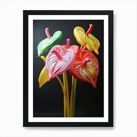 Bright Inflatable Flowers Flamingo Flower 2 Art Print