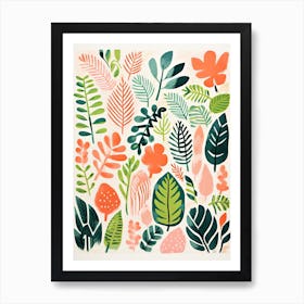 Singapore Botanic Gardens Abstract Riso Style 3 Art Print