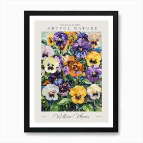 William Morris Pansy Flowers Painting Exhibition Art Print