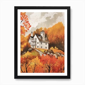House In The Woods Watercolour 1 Art Print