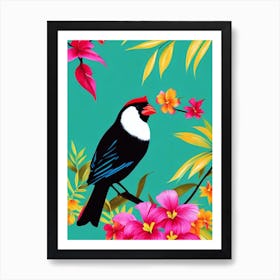 Cardinal 1 Tropical bird Art Print