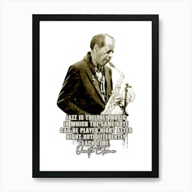 Ornette Coleman Jazz Music Legend VIntage style with Quotes Art Print