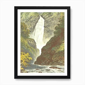 Waterfalls In Scotland Art Print