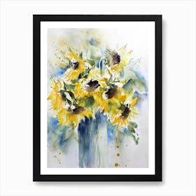 Sunflowers In A Vase Art Print