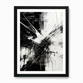 Resilience Abstract Black And White 1 Art Print