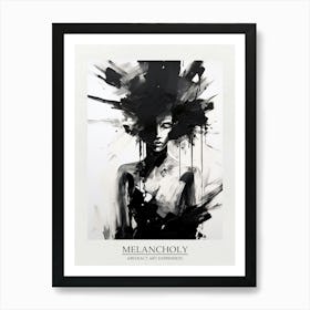 Melancholy Abstract Black And White 3 Poster Art Print