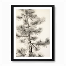 Botanical Winter Branch Vintage Art Print