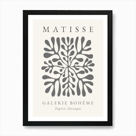 Matisse Grey Leaf Print 2 Art Print