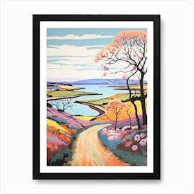 The Northumberland Coast England 2 Hike Illustration Art Print