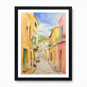 Reggio Calabria, Italy Watercolour Streets 4 Art Print