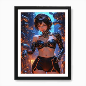 Futuristic Woman Art Print