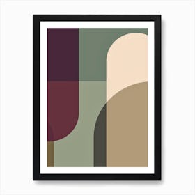 Colourful Curves A Art Print