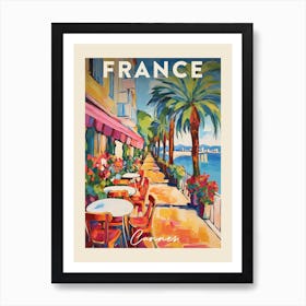 Cannes France 7 Fauvist Painting  Travel Poster Art Print