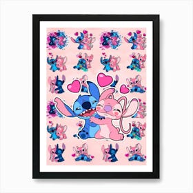 Stitch And Lilo Art Print