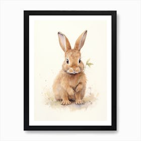 Bunny Drawing Rabbit Prints Watercolour 2 Art Print