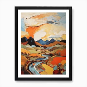 Sunset In The Mountains 1 Art Print