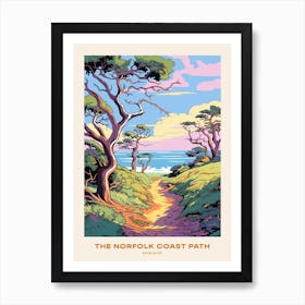 The Norfolk Coast Path England 1 Hike Poster Art Print