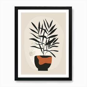 Zebra Plant Minimalist Illustration 4 Art Print