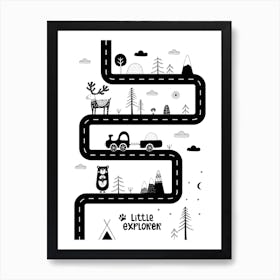 Little Explorer Track Art Print